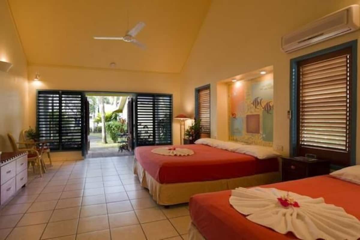 In-room safe, blackout curtains, iron/ironing board