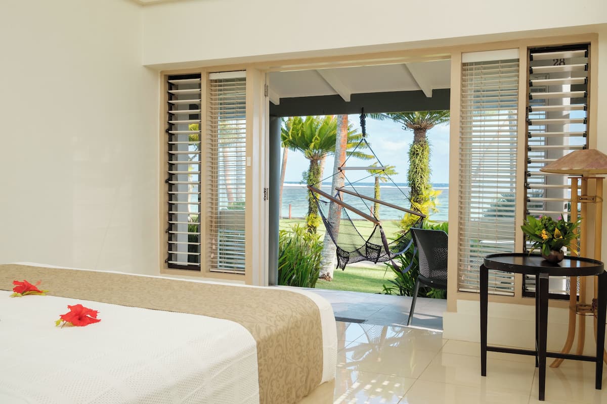 deluxe beachfront bure | in-room safe, blackout curtains, iron/ironing board