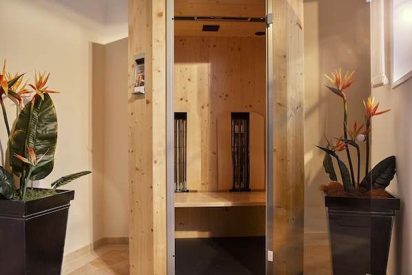 Un sauna, baño turco