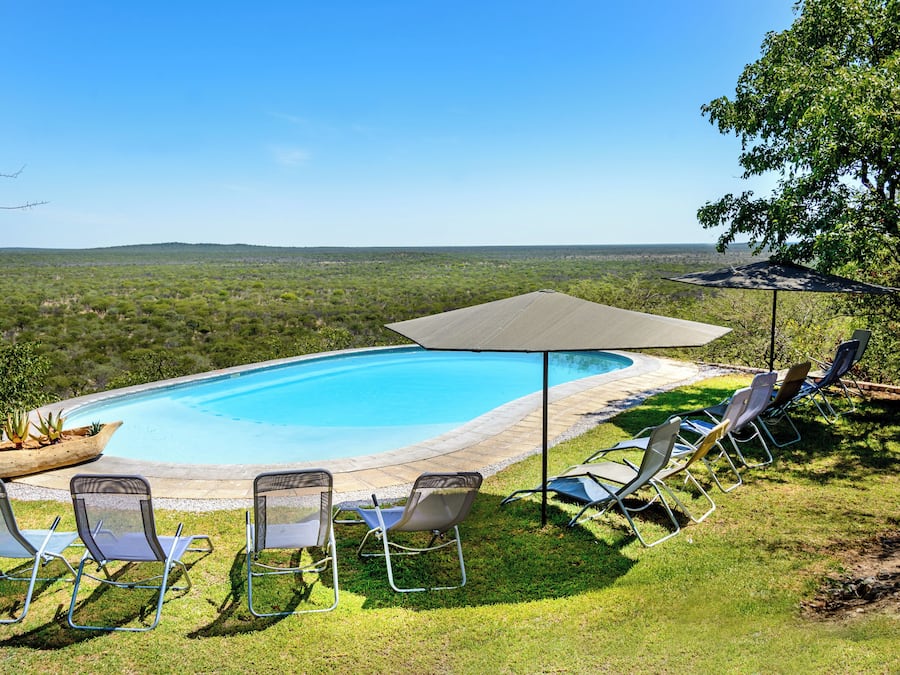 2 outdoor pools, pool umbrellas, pool loungers