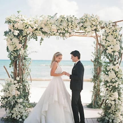 Outdoor wedding area