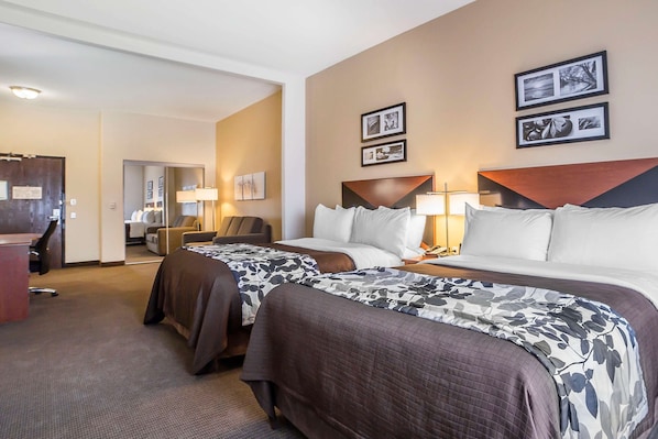 Standard Room, 1 Queen Bed, Accessible, Non Smoking | 1 bedroom, desk, iron/ironing board, free cribs/infant beds