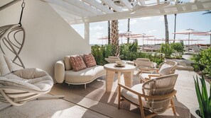 Vista a la playa o el mar