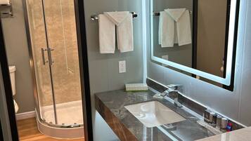 Free toiletries, hair dryer, towels, soap