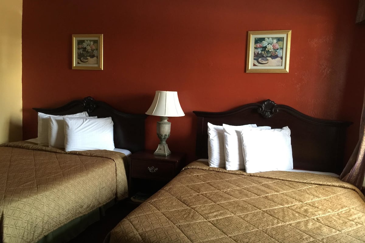 Standard Room, 2 Queen Beds, Non Smoking | Desk, free WiFi, bed sheets, alarm clocks