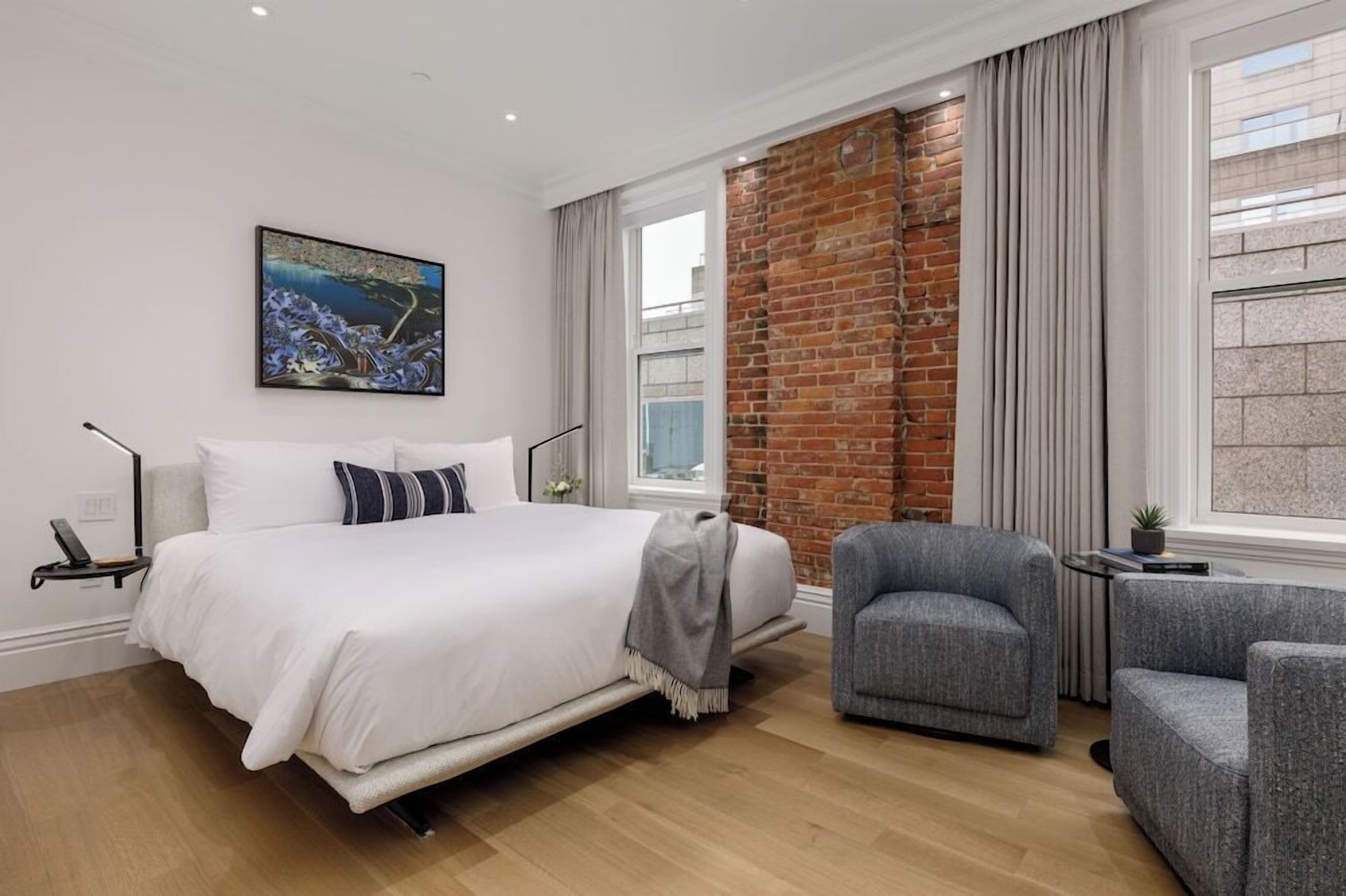 Premium bedding, down comforters, pillowtop beds, in-room safe