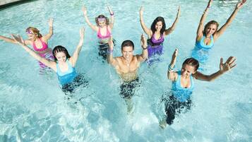 Indoor pool, pool loungers