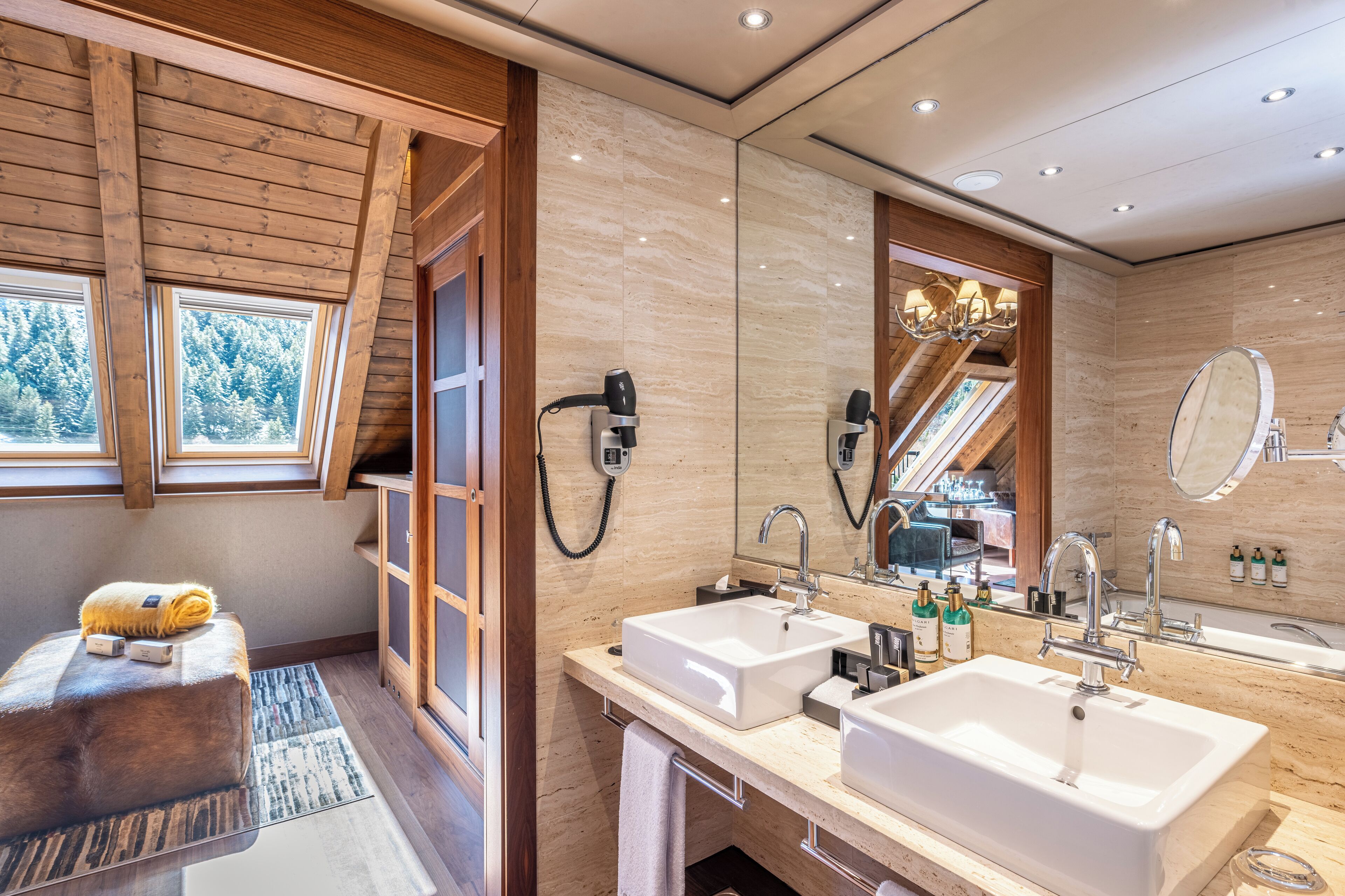 free toiletries, hair dryer, bathrobes, slippers