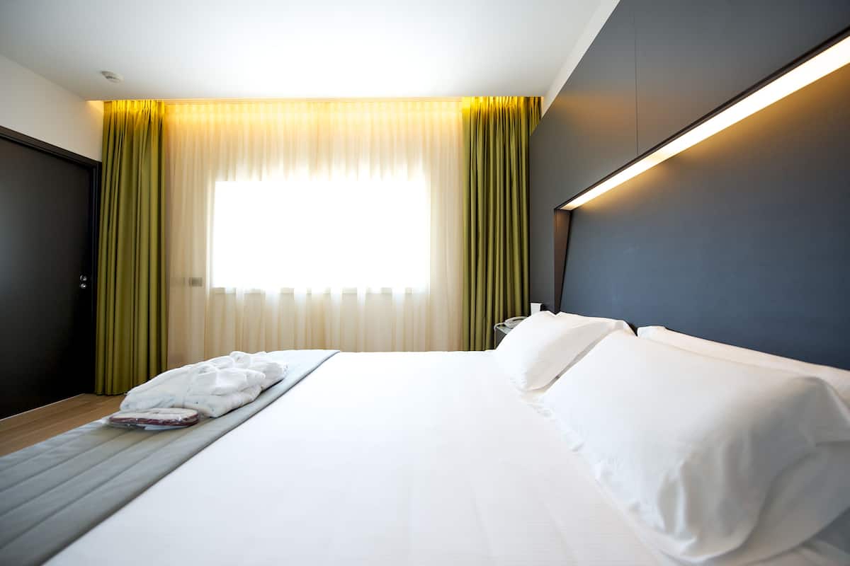 Down duvets, minibar, in-room safe, desk