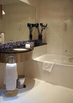 Free toiletries, hair dryer, bidet, towels