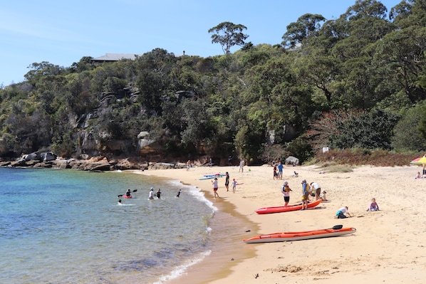 Private beach nearby, kayaking