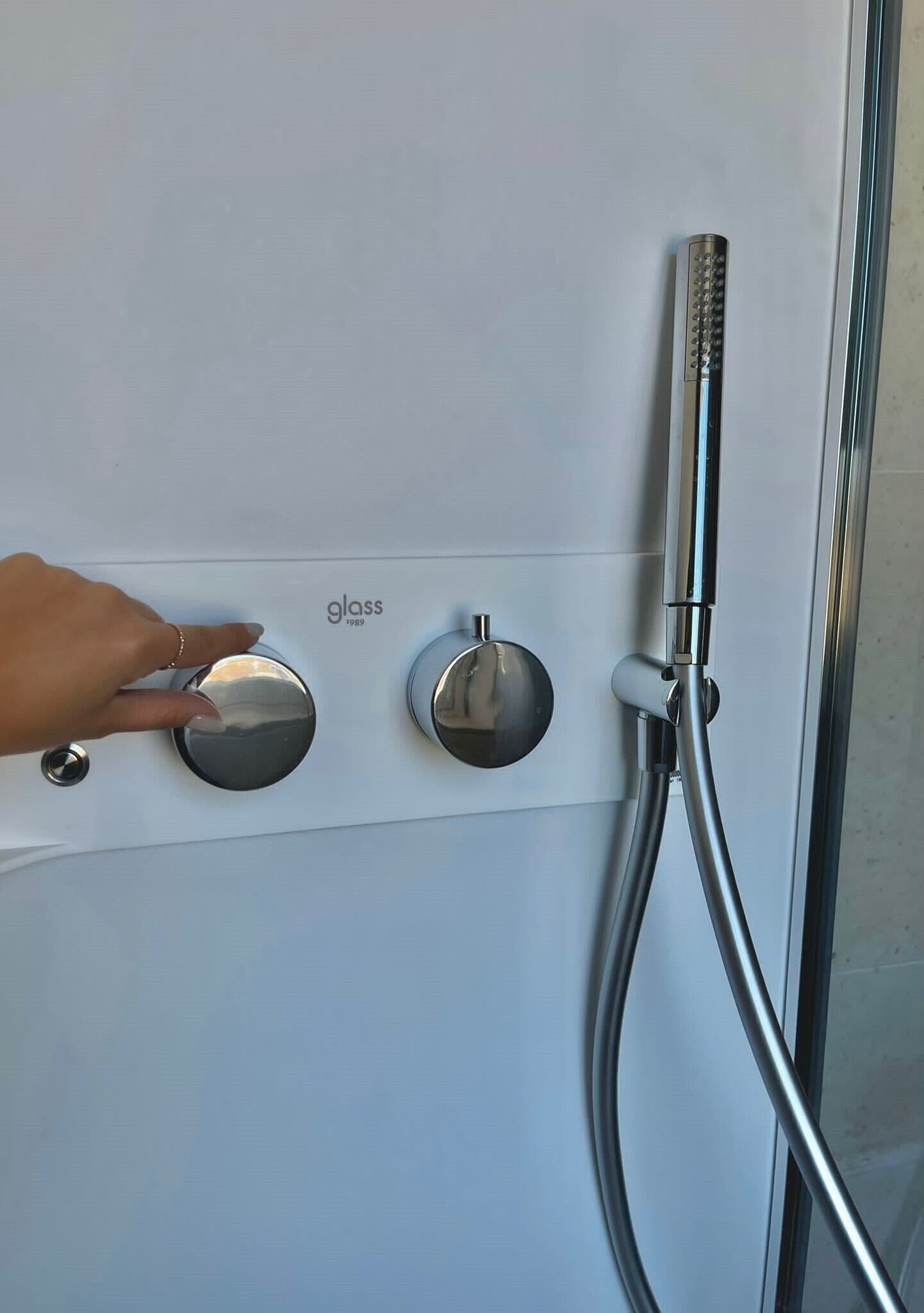 junior suite (top floor) | bathroom | shower, rainfall showerhead, hair dryer, towels