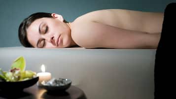 Steam room, body treatments, aromatherapy, hot stone massages