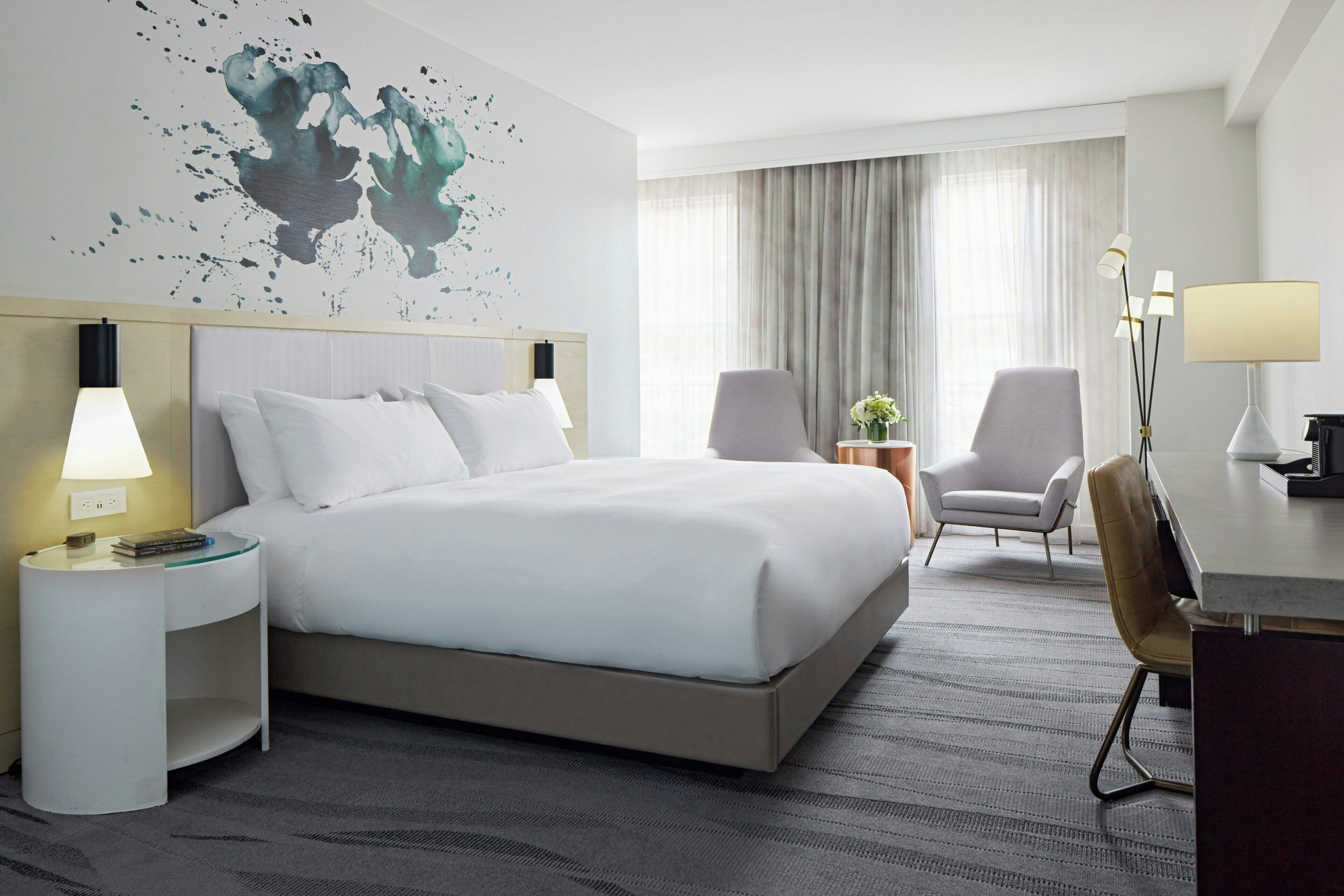 Corner King | Premium bedding, in-room safe, desk, laptop workspace