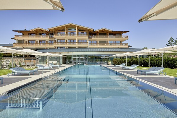 Indoor pool, 3 outdoor pools, open 6:30 AM to 9:00 PM, pool umbrellas