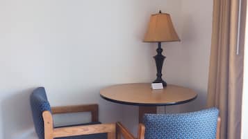 Premium bedding, blackout drapes, free WiFi, bed sheets