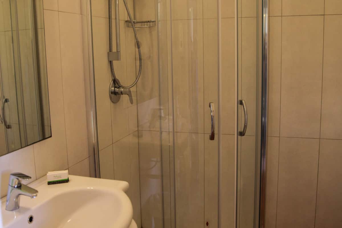 shower, free toiletries, hair dryer, bidet