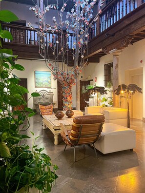 Flat-screen TV, iPod dock