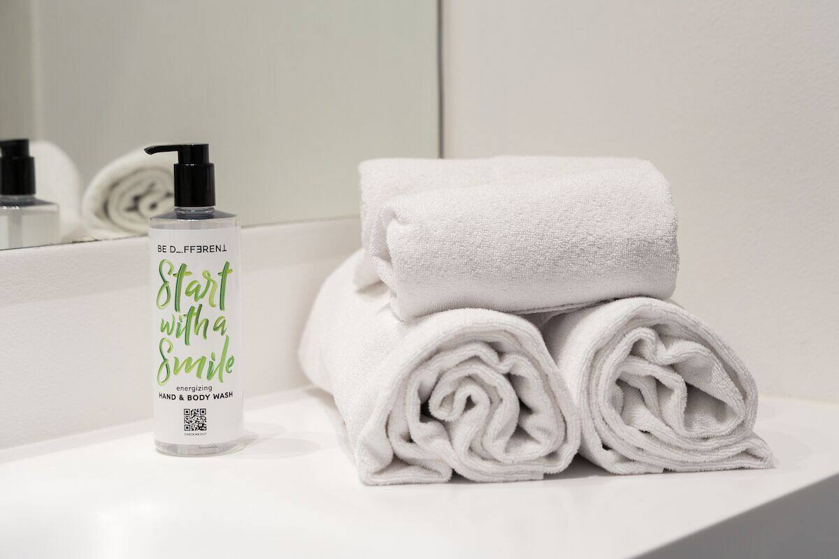 shower, rainfall showerhead, free toiletries, hair dryer