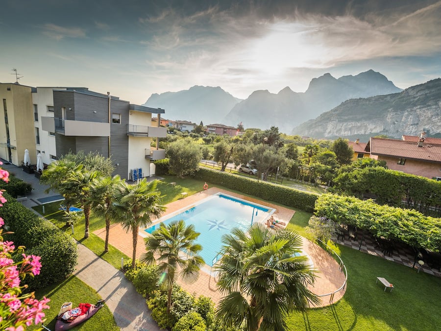 Outdoor pool, open 9:00 AM to 8 PM, sun loungers
