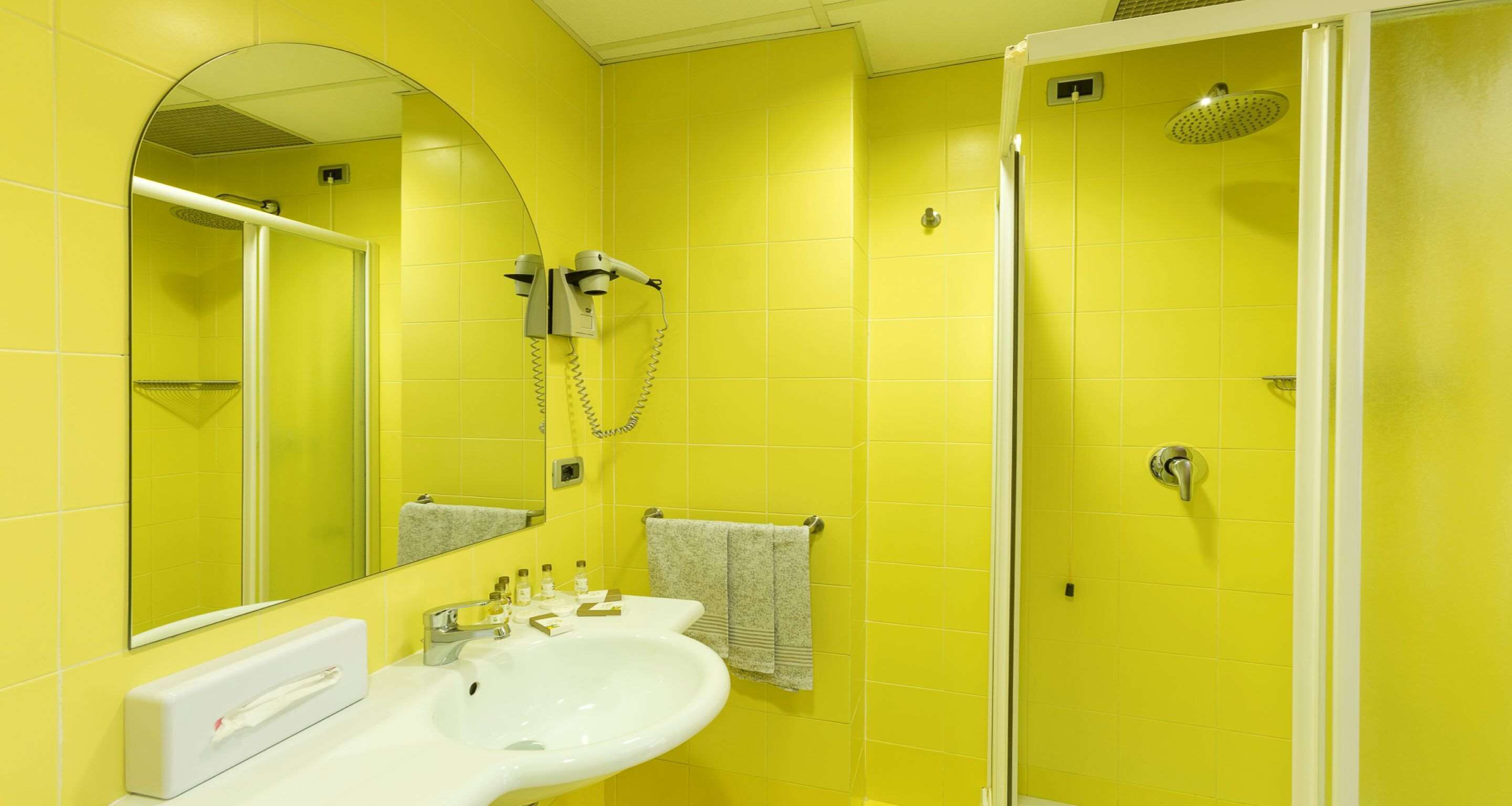 rainfall showerhead, free toiletries, hair dryer, bathrobes