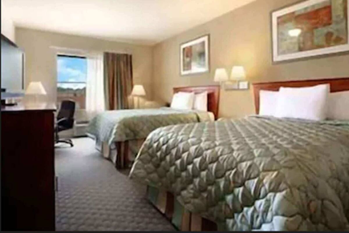 In-room safe, desk, laptop workspace, iron/ironing board