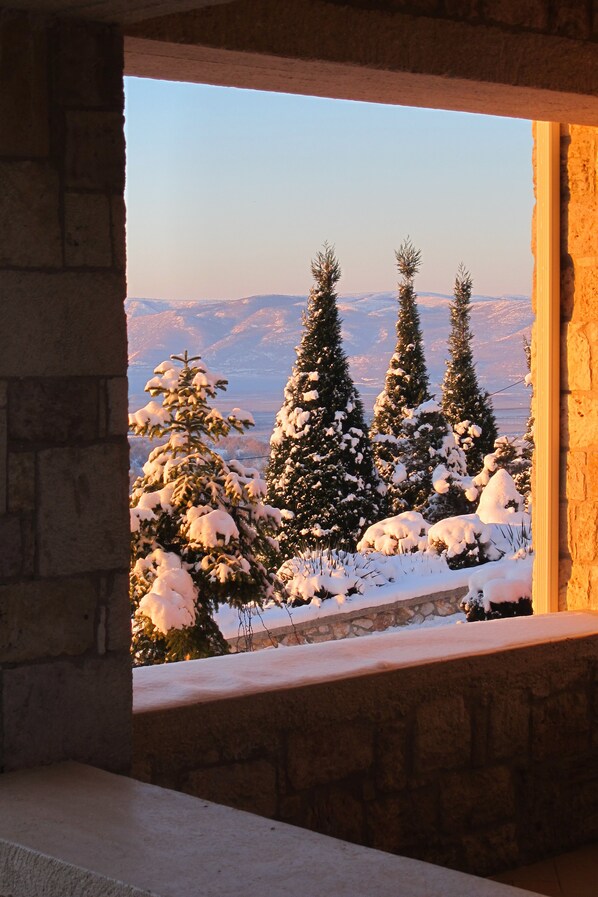 Phòng Suite Gallery, 1 giường cỡ king và sofa giường, bồn tắm thủy lực, quang cảnh hồ (55 m²) | Quang cảnh ban công