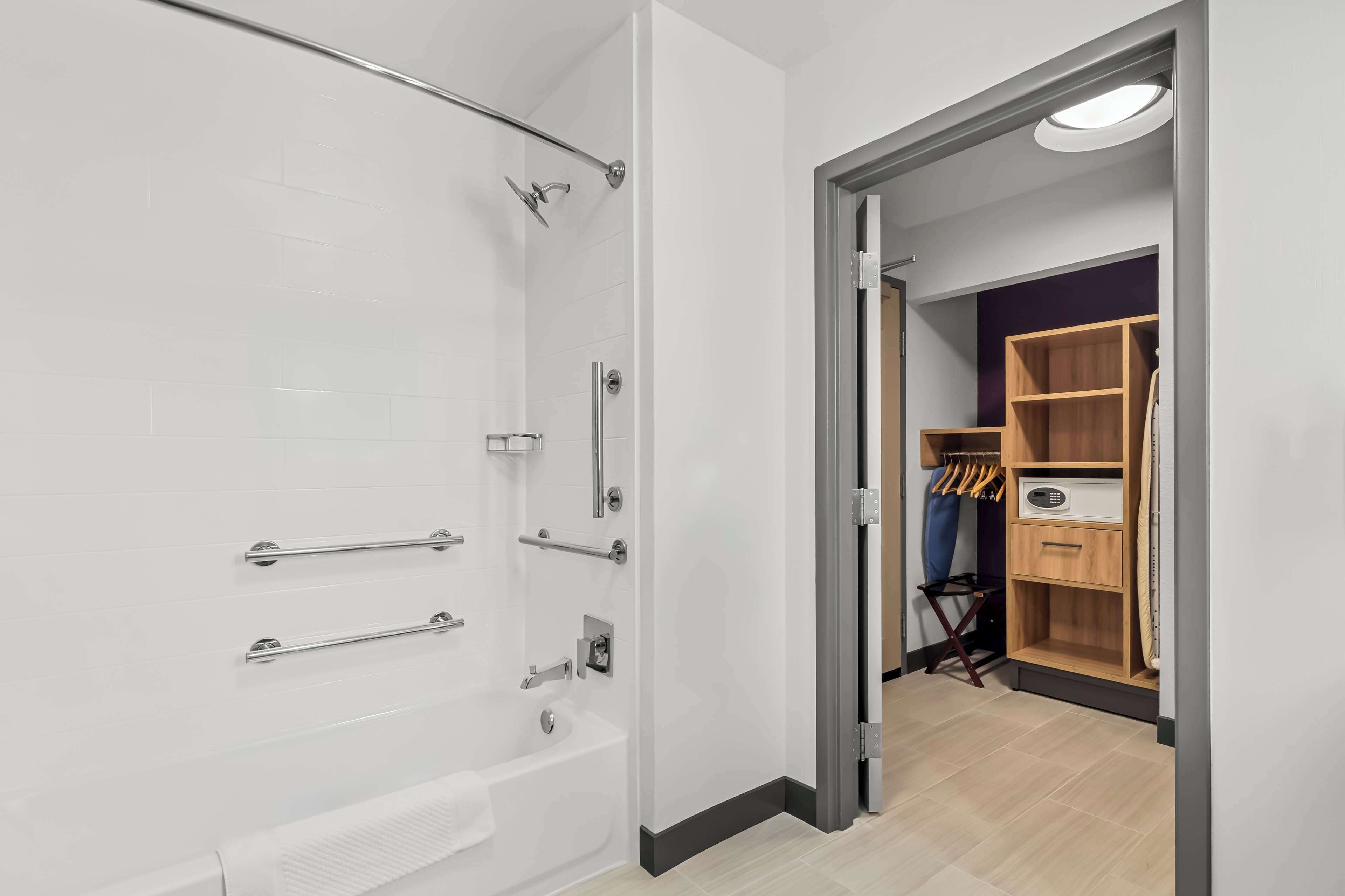 free toiletries, hair dryer, towels