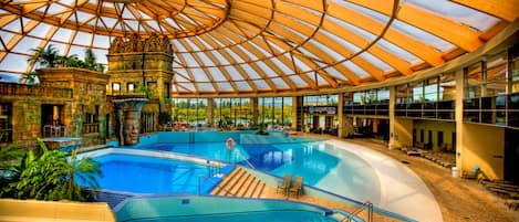 13 indoor pools, outdoor pool, pool umbrellas, sun loungers