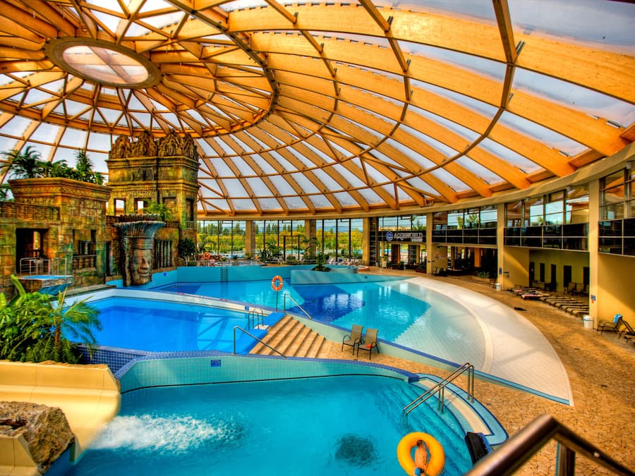 13 indoor pools, outdoor pool, pool umbrellas, sun loungers