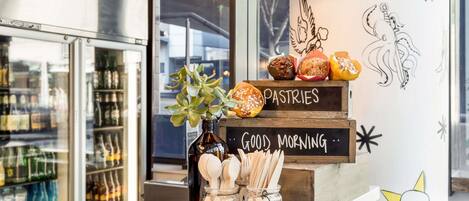 Daily to-go breakfast for a fee