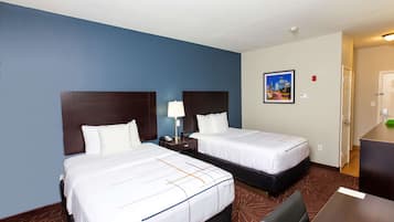 Room, 2 Double Beds, Non Smoking | Premium bedding, pillowtop beds, desk, iron/ironing board
