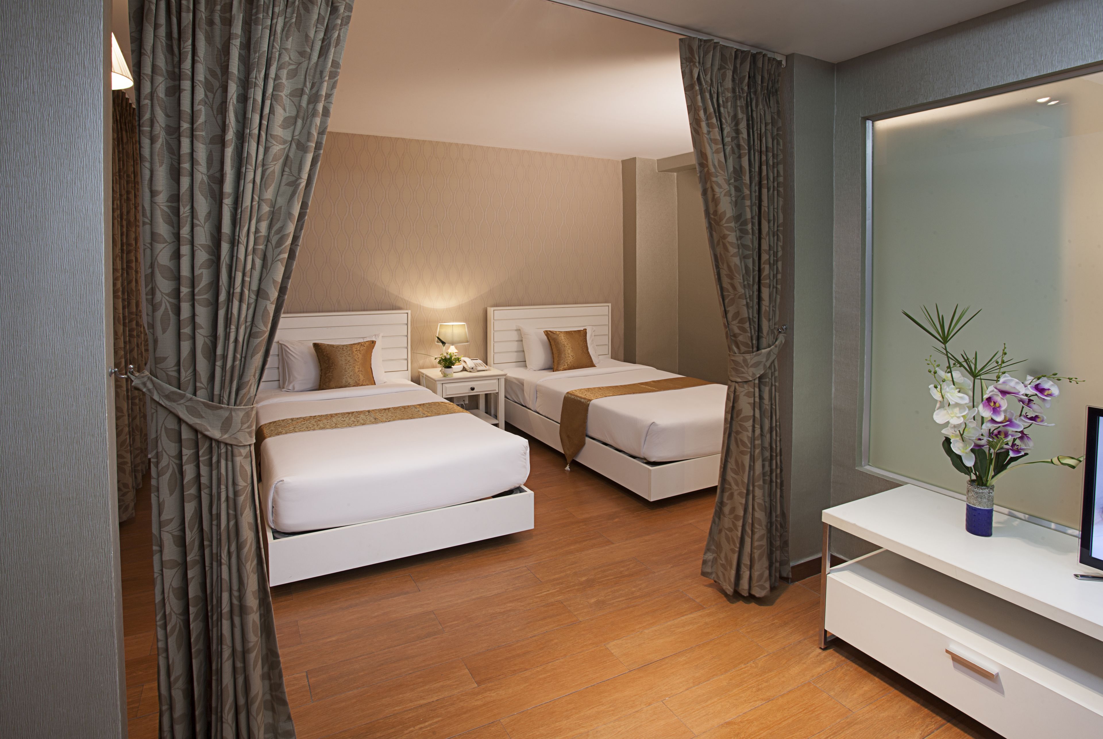 Minibar, in-room safe, blackout curtains, free cots/infant beds