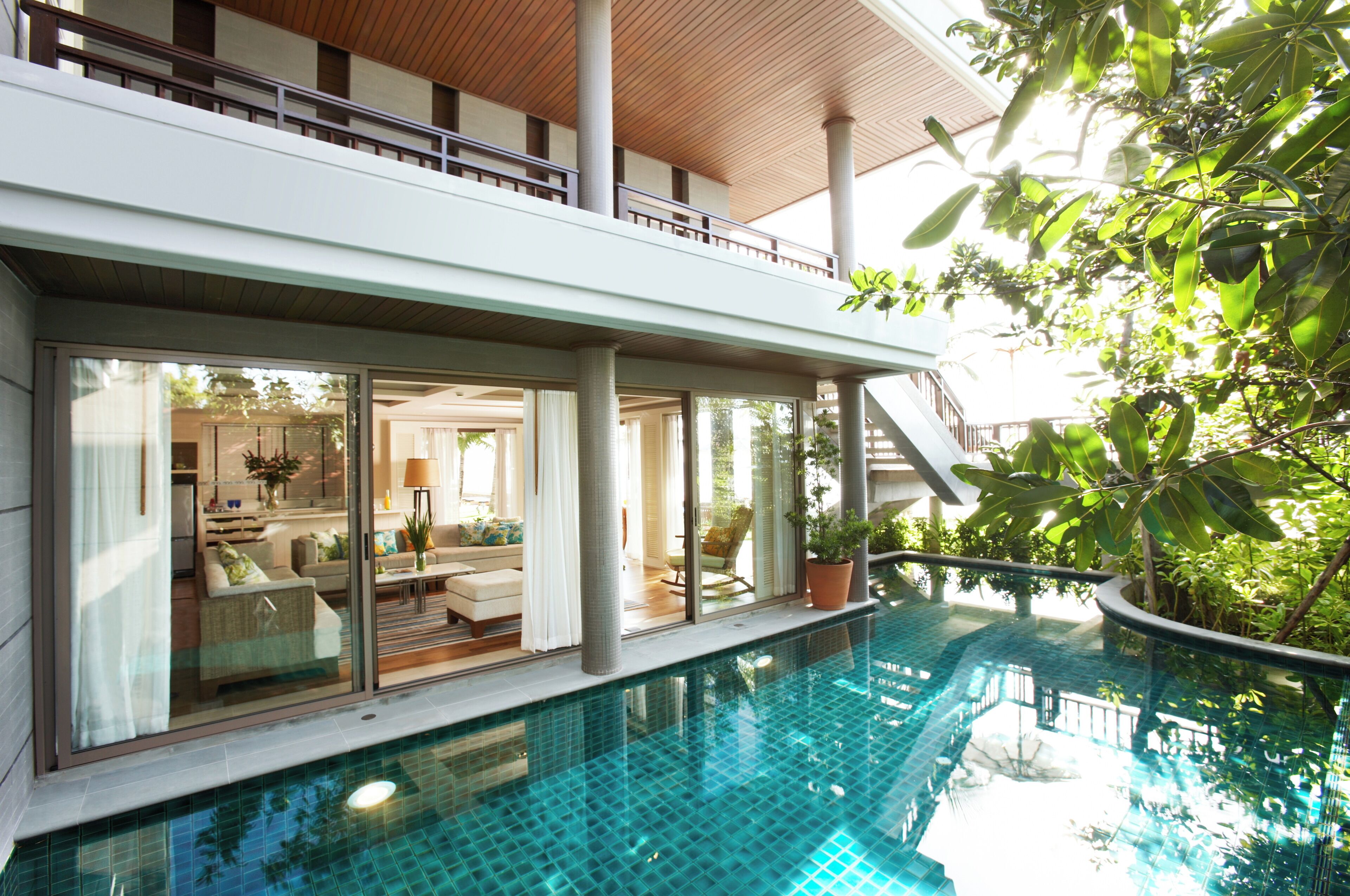 4-Bedroom, Beachfront Private Pool Villa, Non-Smoking | Minibar, in-room safe, desk, soundproofing