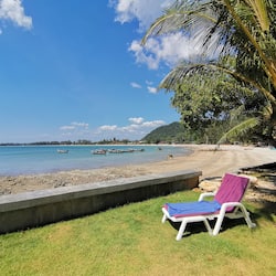 On the beach, beach bar