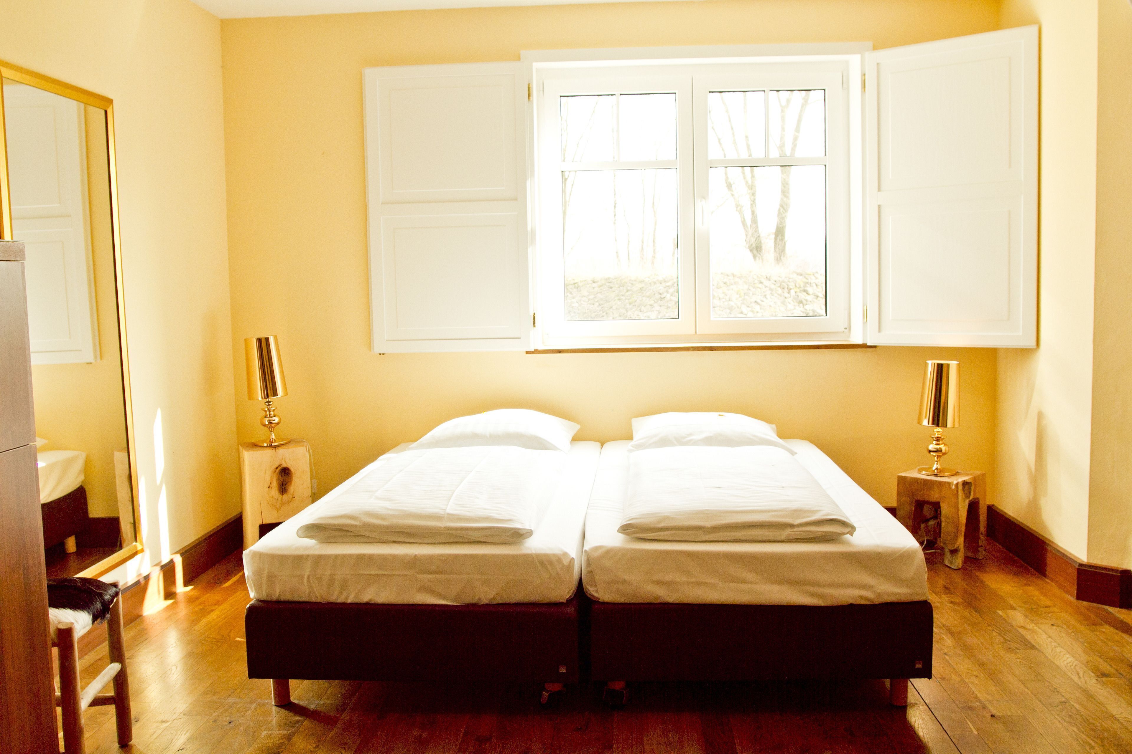 Hypo-allergenic bedding, individually decorated, individually furnished