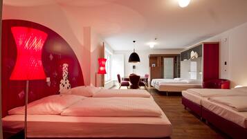 Hypo-allergenic bedding, individually decorated, individually furnished