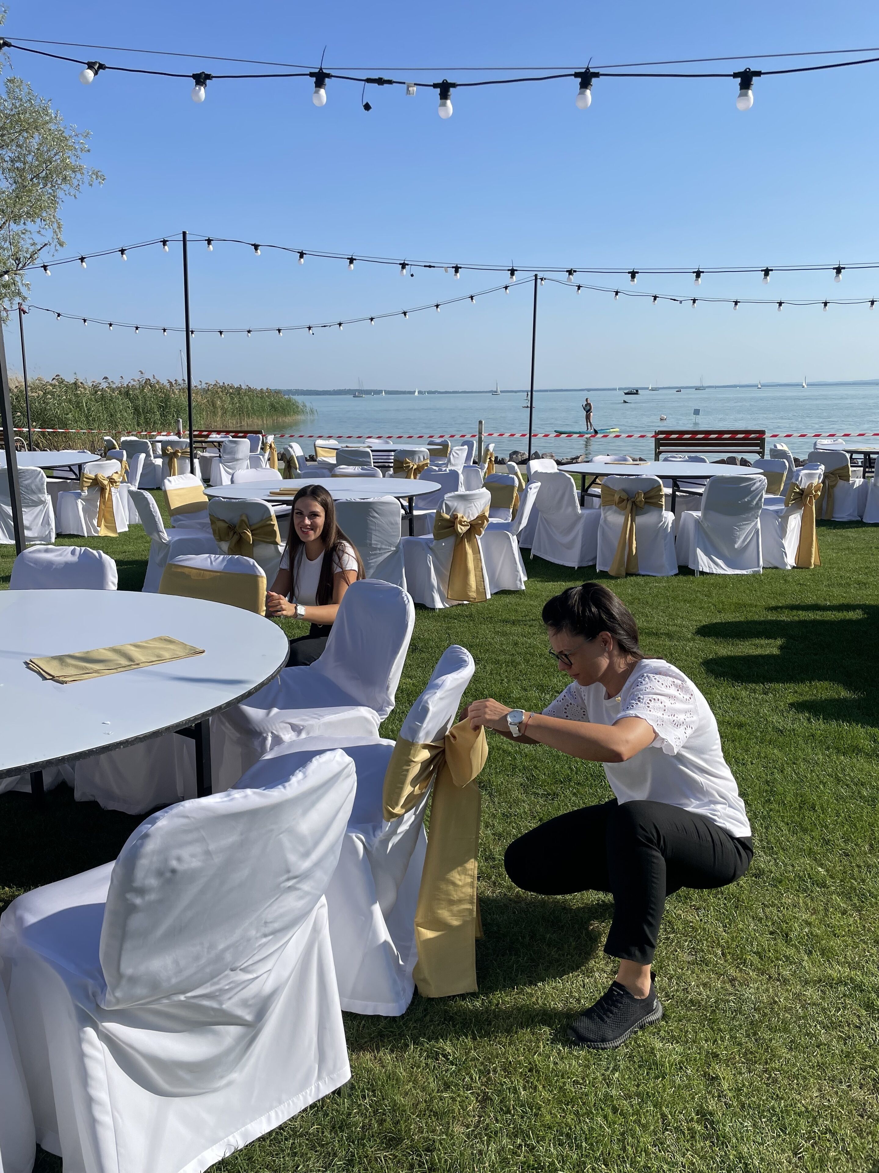 outdoor banquet area