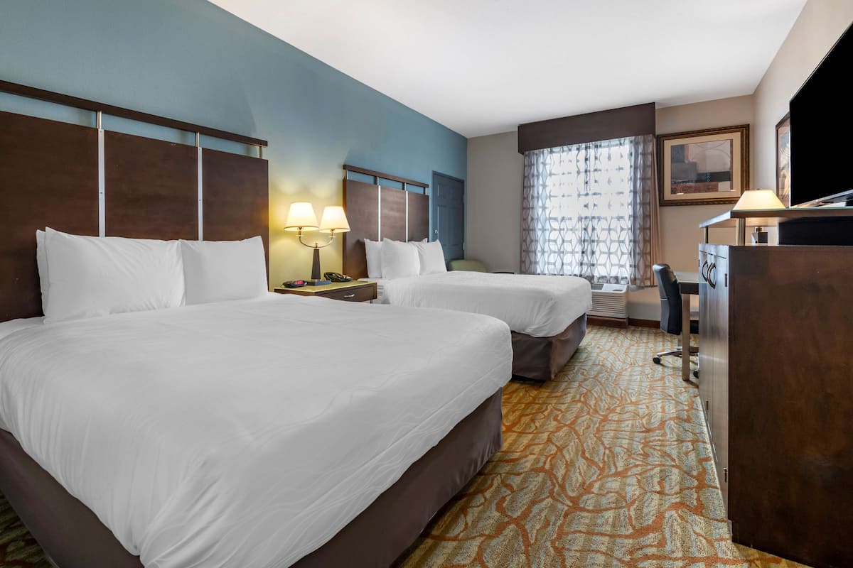 Standard Room, 2 Queen Beds, Non Smoking, Refrigerator & Microwave | Egyptian cotton sheets, premium bedding, down comforters, pillowtop beds