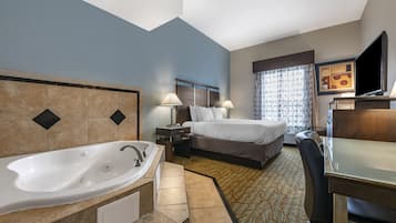 Room, 1 King Bed, Non Smoking, Jetted Tub | Egyptian cotton sheets, premium bedding, down duvets, pillow-top beds