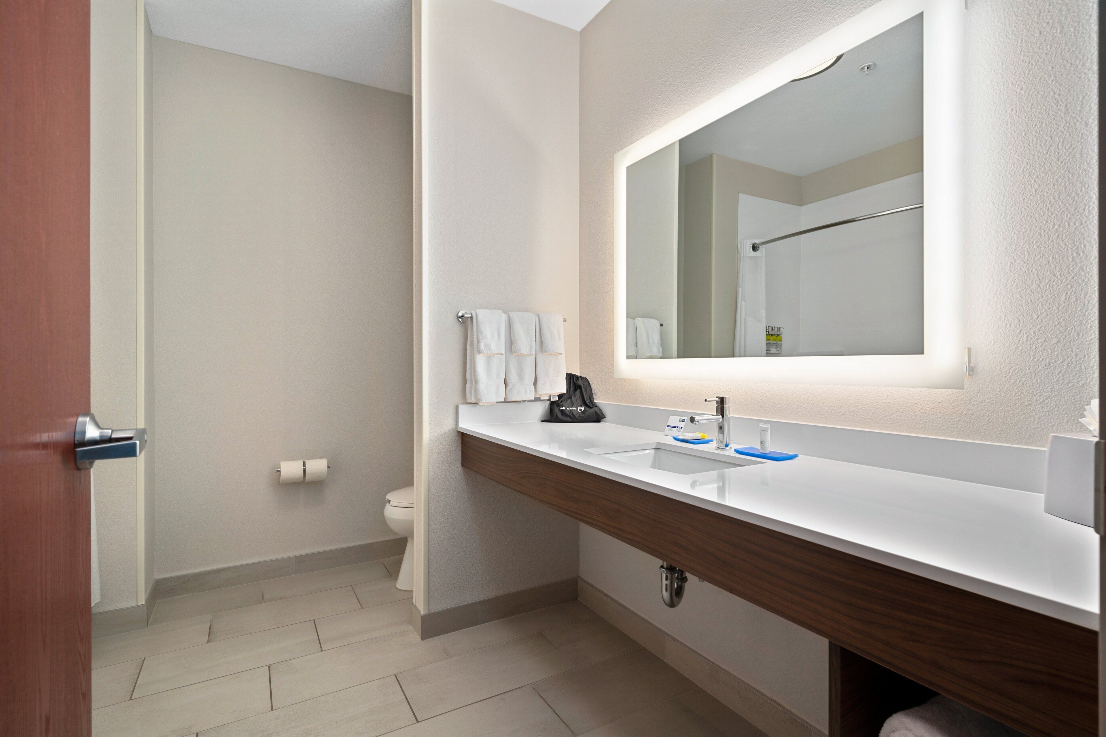 free toiletries, hair dryer, towels, soap