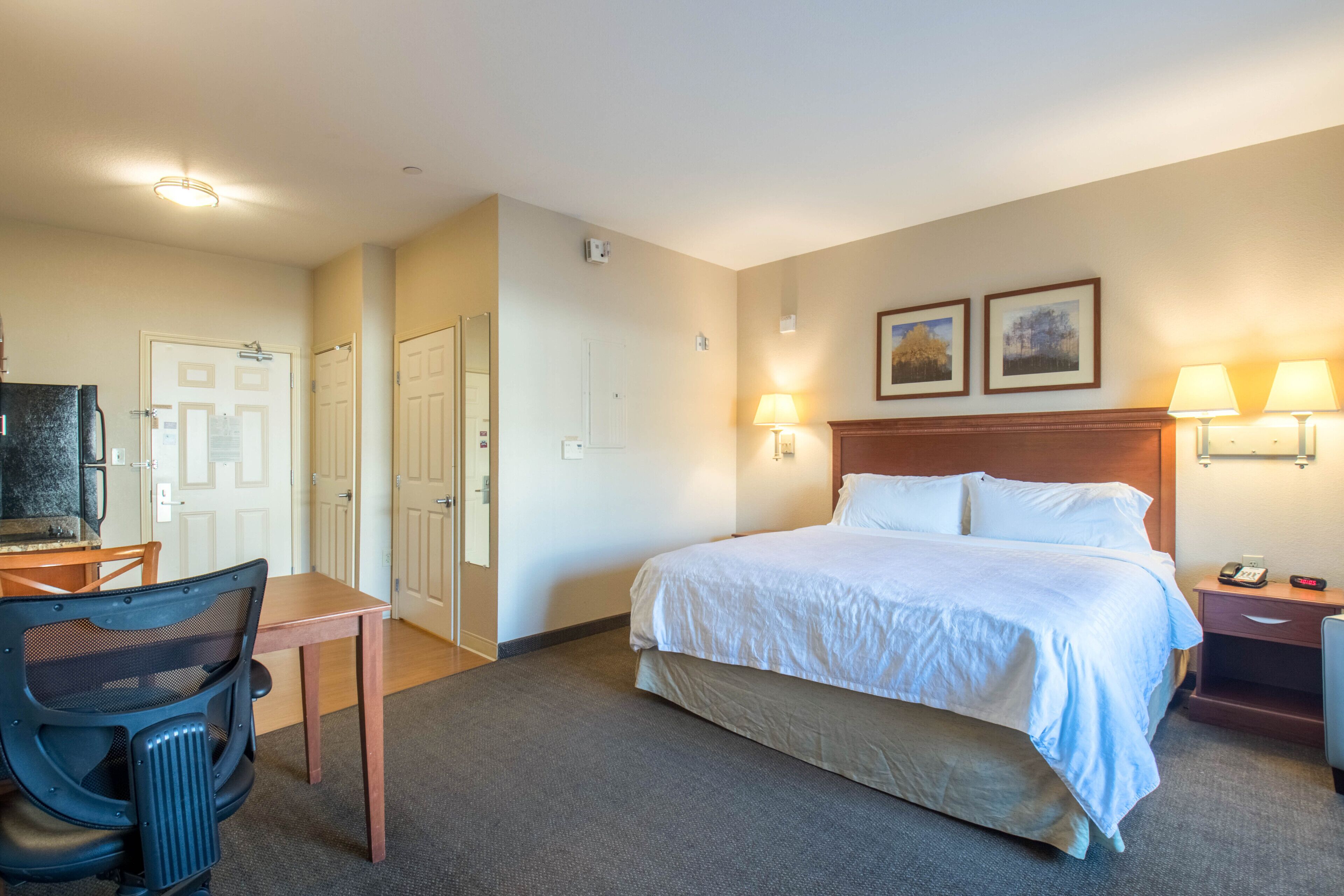 studio suite, 1 king bed | desk, laptop workspace, blackout curtains, iron/ironing board