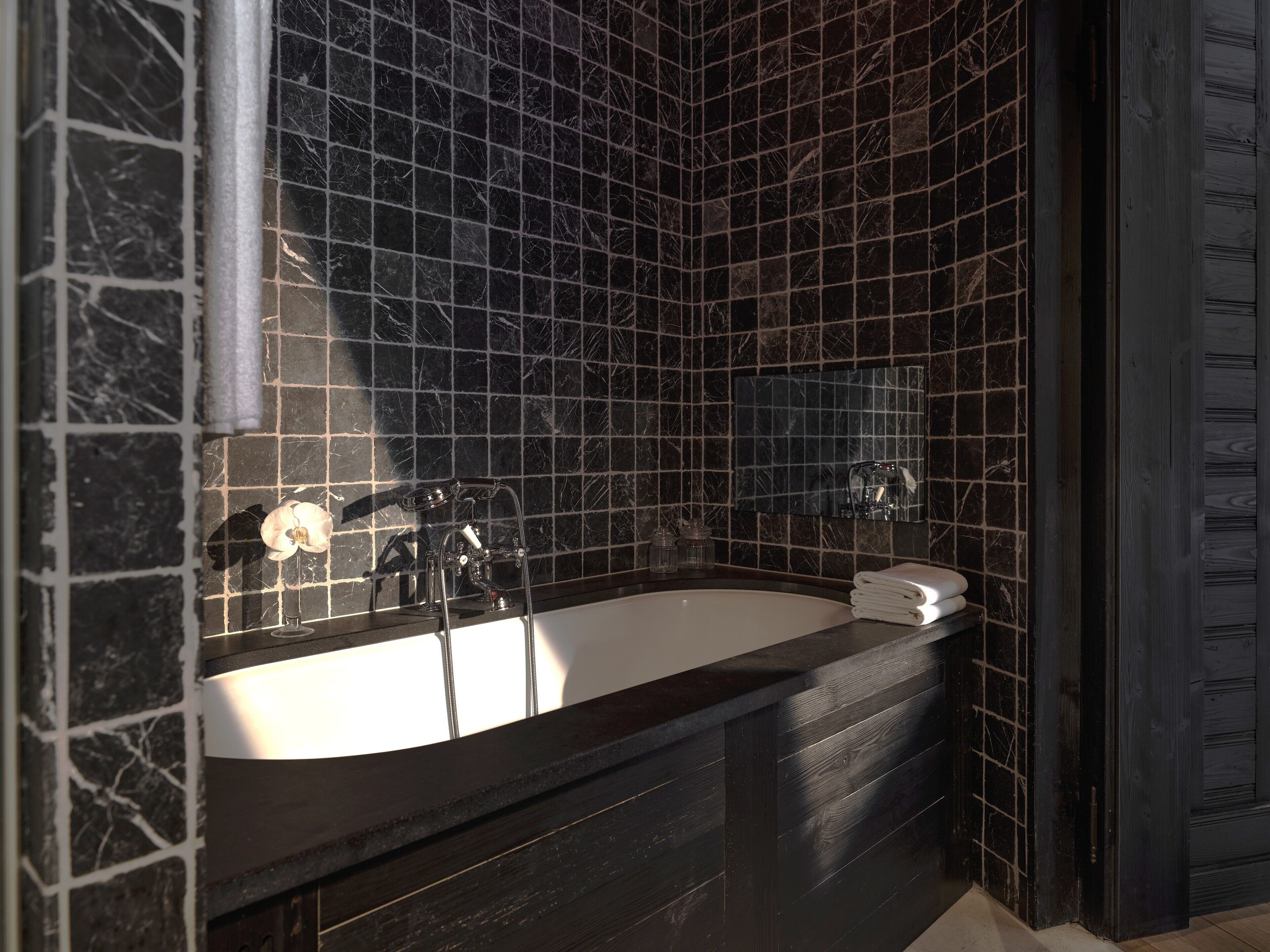 classic room | bathroom | separate bathtub and shower, jetted bath, designer toiletries