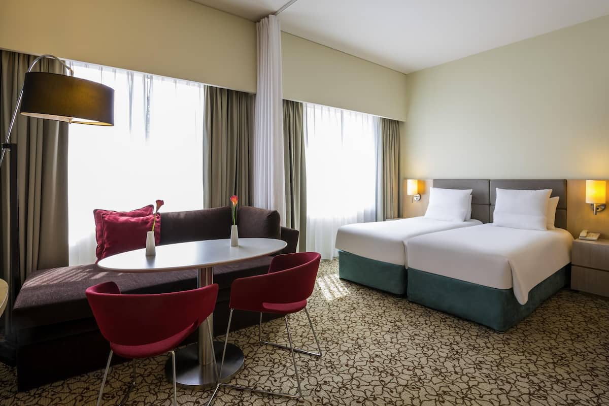 1 slaapkamer, luxe beddengoed, donsdekens, een minibar