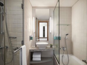Premium bedding, down comforters, minibar, in-room safe