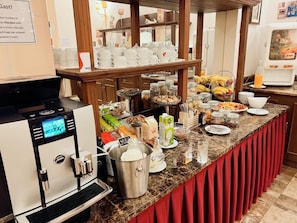 Daily buffet breakfast (EUR 14 per person)