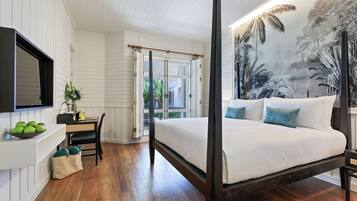 Superior Pool View Balcony, 1 King Bed | Premium bedding, in-room safe, individually decorated, laptop workspace