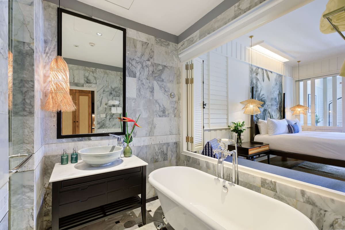 free toiletries, hair dryer, bathrobes, slippers