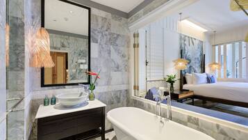 Free toiletries, hair dryer, bathrobes, slippers