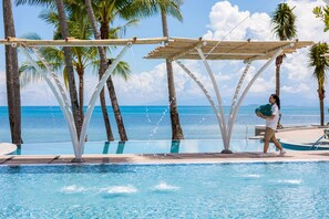 2 outdoor pools, open 7:00 AM to 7:00 PM, pool umbrellas, sun loungers - OUTRIGGER Koh Samui Beach Resort (Koh Samui)